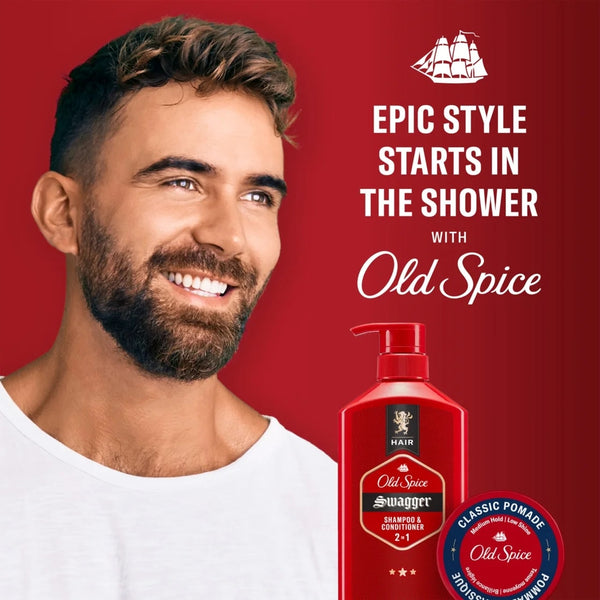 Classic Pomade for Men, Medium Hold, Low Shine, Men's Hair Styling Pomade - 3 packs - 2.22 oz per pack - plus 3 My Outlet Mall Resealable Storage Pouches