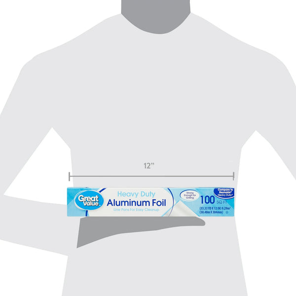 Heavy Duty Aluminum Foil, 100 Sq ft - 3 packs - plus 3 My Outlet Mall Resealable Storage Pouches