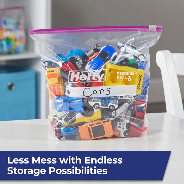 Slider Kitchen Storage Bags, Gallon Size - 1 pack -  60 Count per pack - plus 3 My Outlet Mall Resealable Storage Pouches
