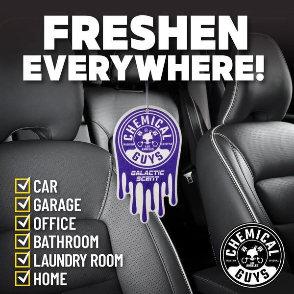 Hanging Air Freshener, Galactic Scent - 2 packs - 3 count per pack - plus 3 My Outlet Mall Resealable Storage Pouches