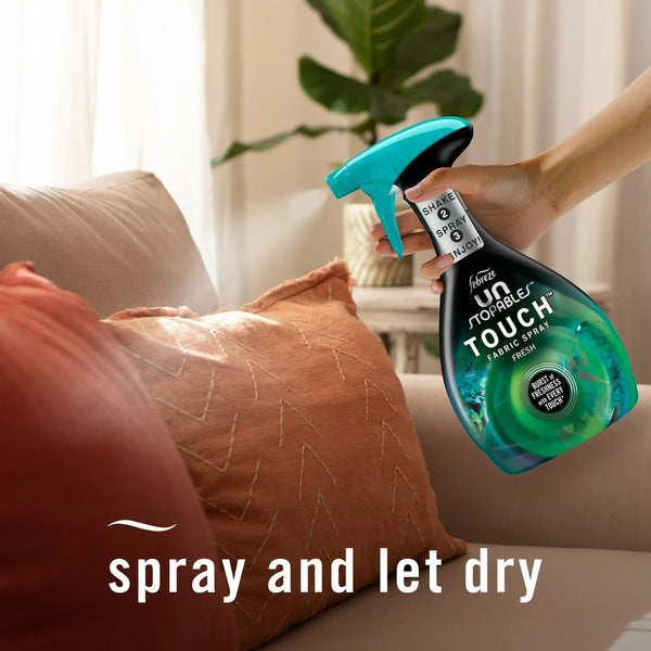 Fabric Spray Air Freshener, Odor-Fighting Fabric Refresher, Unstopables Fresh - 1 pack - 27 fl oz per pack - plus 3 My Outlet Mall Resealable Storage Pouches