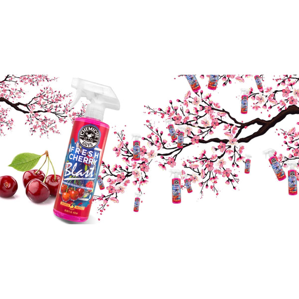 Fresh Cherry Blast Scent Air Freshener and Odor Eliminator - 2 packs- 4 oz per pack - plus 3 My Outlet Mall Resealable Storage Pouches