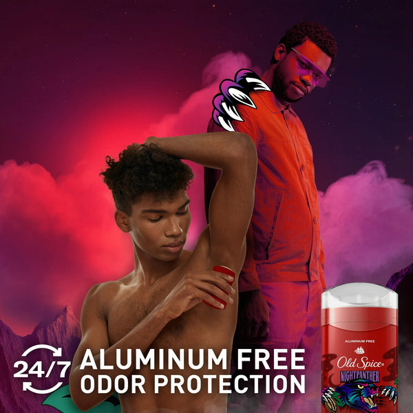 Aluminum Free Men's Deodorant, Invisible Solid Stick, NightPanther, Rich Warm Scent - 1 pack - 3 oz per pack - plus 3 My Outlet Mall Resealable Storage Pouches
