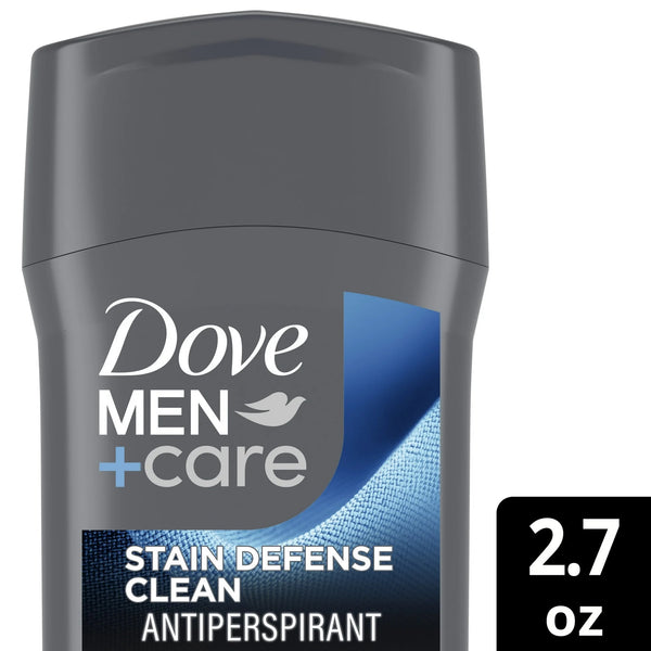Men+Care Deodorant Stick for Men, Anti-white Marks Stain Defense Clean - 2 packs - 2.7 oz per pack - plus 3 My Outlet Mall Resealable Storage Pouches