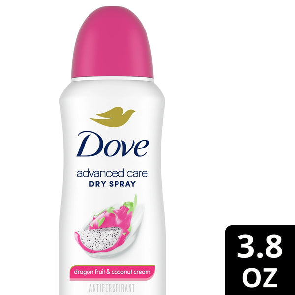 Advanced Care Antiperspirant Deodorant Dry Spray for Women Dragon Fruit & Coconut Cream - 1 pack - 3.8 oz per pack - plus 3 My Outlet Mall Resealable Storage Pouches