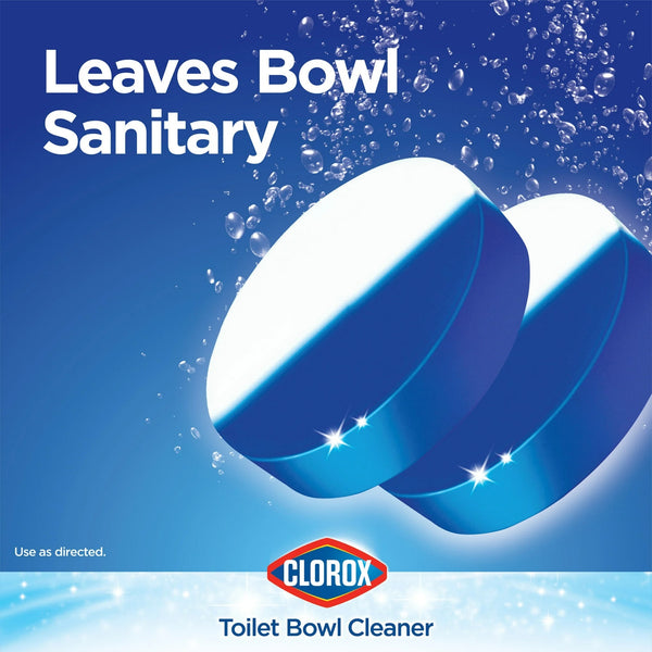 Bleach and Blue Toilet Bowl Cleaner Tablets, Rain Clean - 1 pack - 2 Count - plus 3 My Outlet Mall Resealable Storage Pouches