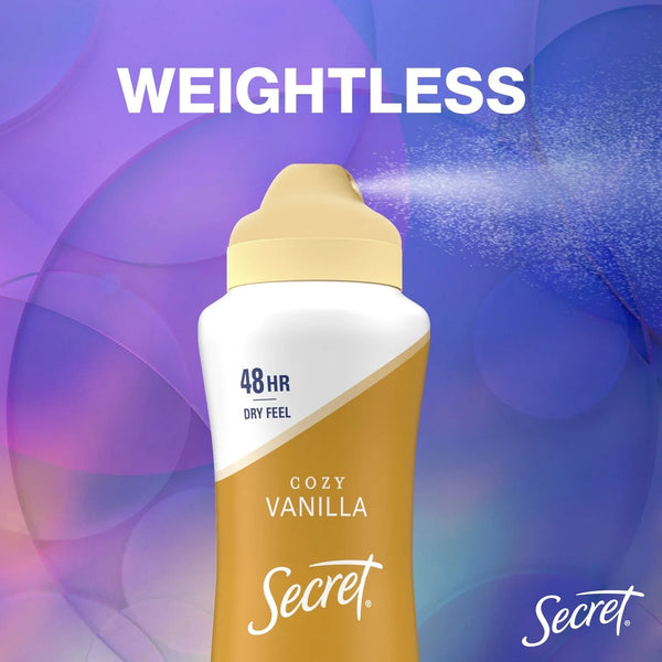 Dry Spray Antiperspirant Deodorant, Vanilla and Argan Oil - 1 pack - 4.1 oz per pack - plus 3 My Outlet Mall Resealable Storage Pouches