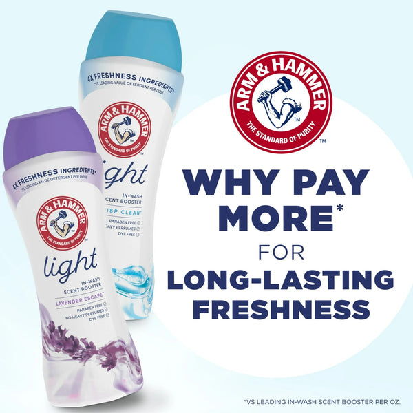 Light In-Wash Scent Booster, Laundry Scent Booster Lavender Escape scent - 2 packs - 24 oz per pack - plus 3 My Outlet Mall Resealable Storage Pouches