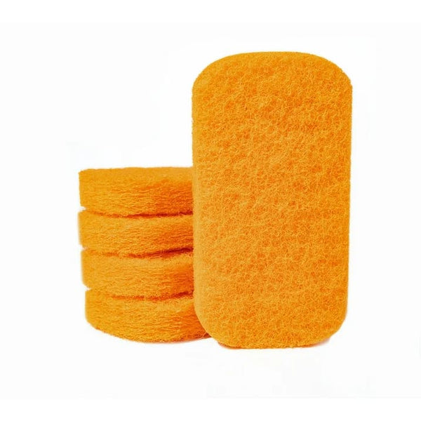 Heavy-Duty Griddle Scouring Pads in Orange - 1 pack - 5 count per pack - plus 3 My Outlet Mall Resealable Storage Pouches