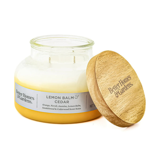 Lemon Balm and Cedar Scented 2-Wick Ombre Bell Jar Candle - 2 packs - 18 oz per pack - plus 3 My Outlet Mall Resealable Storage Pouches
