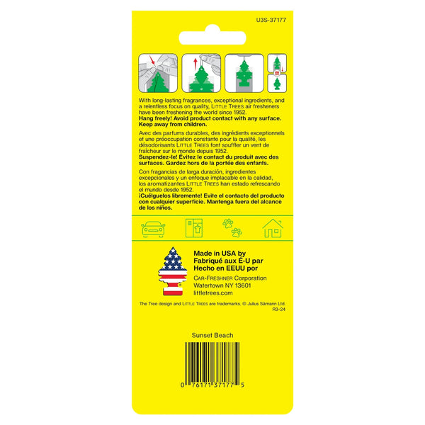 Air Freshener Sunset Beach Fragrance - 1 pack - 3 count per pack plus 3 My Outlet Mall Resealable Storage Pouches