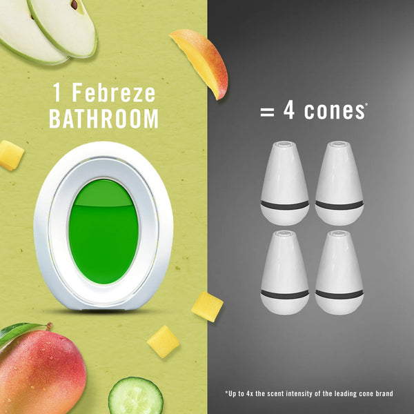 Bathroom Air Freshener, Small Spaces Odor-Fighting, Apple Mango Sunshine, 2 Count - 2 packs - plus 3 My Outlet Mall Resealable Storage Pouches