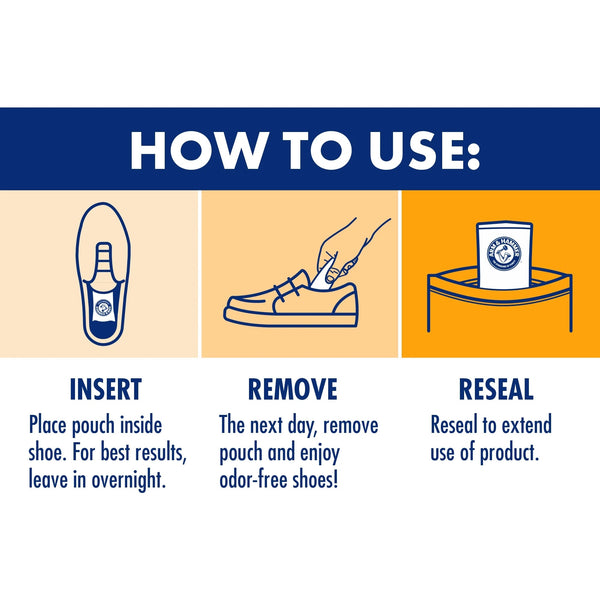 In-Shoe Odor Destroying Pouches - 1 pack - 2 count per pack - plus 3 My Outlet Mall Resealable Storage Pouches