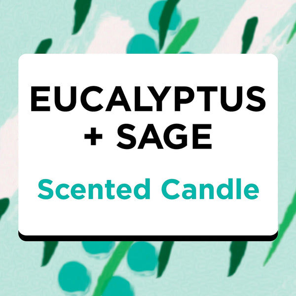 Eucalyptus & Sage Candle - 2 packs- 14 oz per pack - plus 3 My Outlet Mall Resealable Storage Pouches
