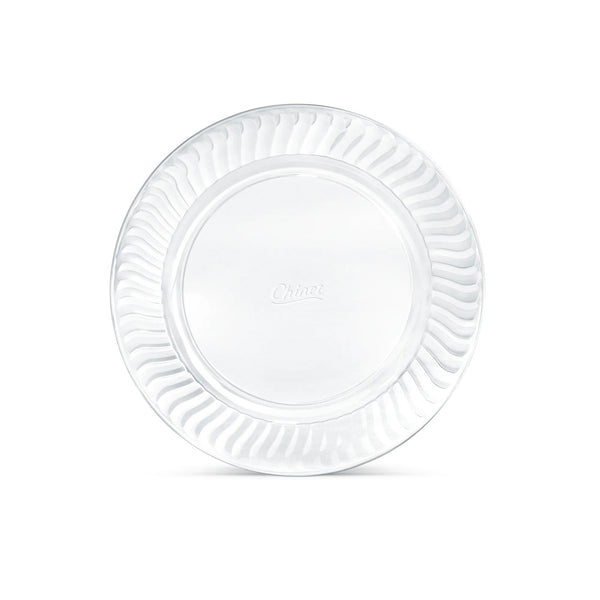 Crystal Premium Plastic Dessert Plates, Clear, 7” - 1 pack - 30 Count per pack - plus 3 My Outlet Mall Resealable Storage Pouches