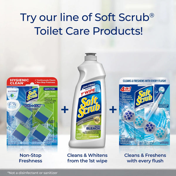In-Tank Toilet Cleaner Duo-Cubes, Alpine Fresh - 1 pack -  4 count per pack - plus 3 My Outlet Mall Resealable Storage Pouches