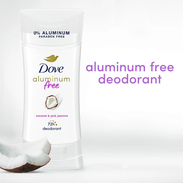 0% Aluminum Women's Deodorant Stick, Coconut and Pink Jasmine - 2 packs - 2.6 oz per pack - plus 3 My Outlet Mall Resealable Storage Pouches