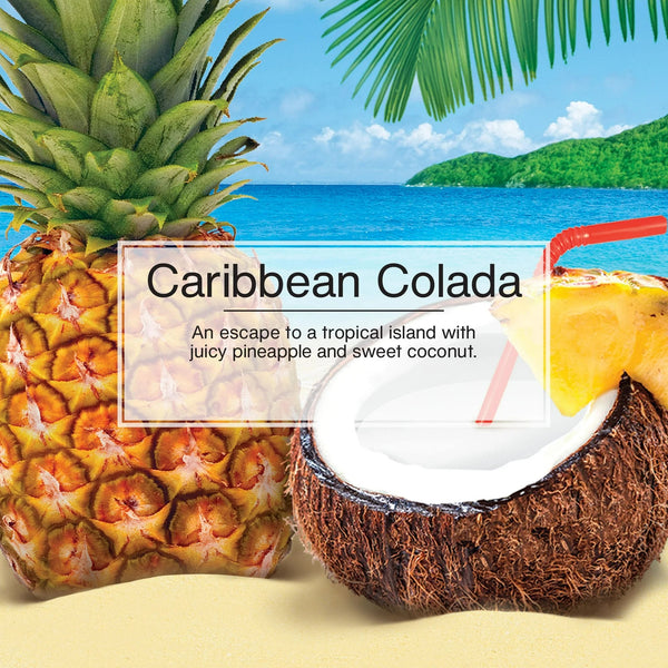 Air Freshener Vent Wrap Caribbean Colada - 1 pack - 4 count per pack plus 3 My Outlet Mall Resealable Storage Pouches
