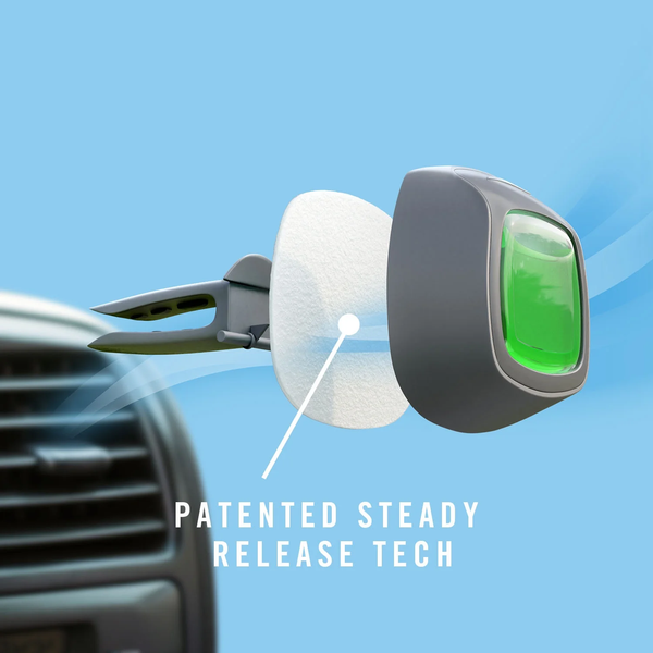 Air Freshener, Odor-Fighting Car Vent Clip, Linen & Sky - 1 pack - 3 count  per pack plus 3 My Outlet Mall Resealable Storage Pouches