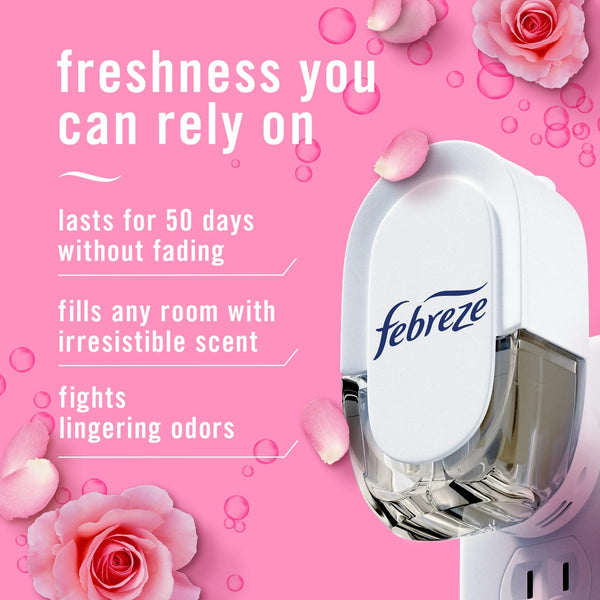 Plug Refill Odor-Fighting Air Freshener Romance and Desire Scent, 2 Refills - 2 packs - plus 3 My Outlet Mall Resealable Storage Pouches