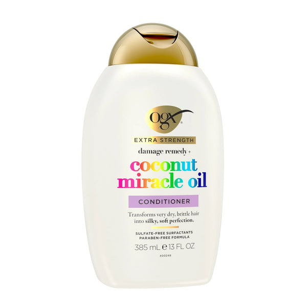 Extra Strength Damage Remedy + Coconut Oil Conditioner - 2 packs - 13Fl oz per pack - plus 3 My Outlet Mall Resealable Storage Pouches