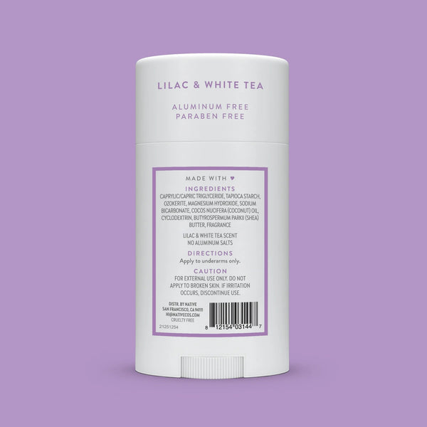 Deodorant, Aluminum Free, Lilac & White Tea, for Women and Men - 1 pack - 2.65 oz per pack - plus 3 My Outlet Mall Resealable Storage Pouches