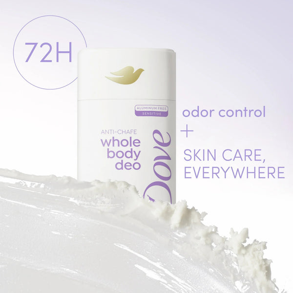 Aluminum Free Whole Body Deo Anti-Chafe Deodorant Stick Coconut & Vanilla - 2 packs - 2.6 oz per pack - plus 3 My Outlet Mall Resealable Storage Pouches