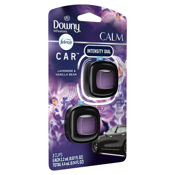 Odor Eliminating Car Air Freshener, Lavender & Vanilla Bean, 2 Count - 1 pack - plus 3 My Outlet Mall Resealable Storage Pouches
