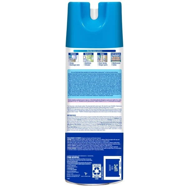 Disinfectant Spray, Spring Waterfall- 2 pack - 19 oz per pack - plus 3 My Outlet Mall Resealable Storage Pouches