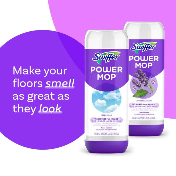 Power Mop Refill Solution, Tile, Vinyl, Laminate, Wood, Floor Cleaner, Fresh - 1 pack - 25.3 fl oz per pack - plus 3 My Outlet Mall Resealable Storage Pouches