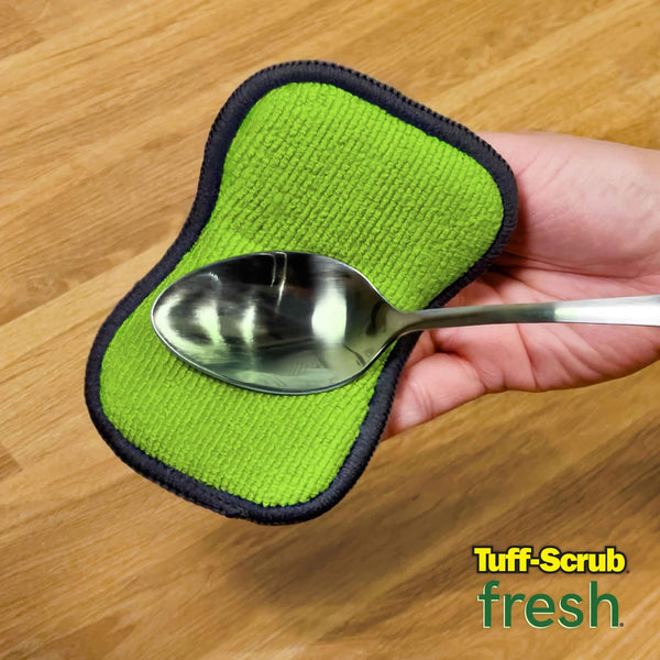 Microfiber Scrub-N-Wipe Cleaning Sponge Pad Regular Size - 3 packs - 2 count per pack plus 3 My Outlet Mall Resealable Storage Pouches