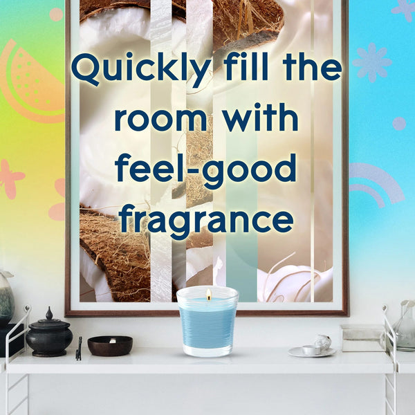 Cool Coconut Limited Edition, Fragrance Infused with Essential Oils Candles, 2 Candles - 1 pack - plus 3 My Outlet Mall Resealable Storage Pouches