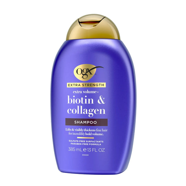 Extra Strength Biotin & Collagen Shampoo - 1 pack - 13Fl oz per pack - plus 3 My Outlet Mall Resealable Storage Pouches