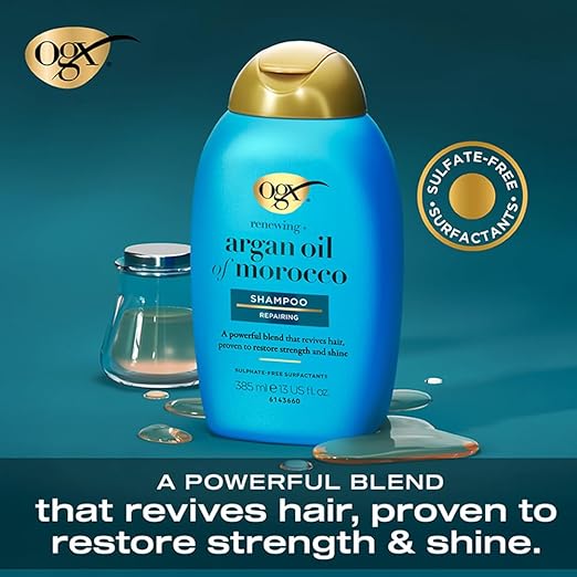 Extra Strength Argan Oil of Morocco Hydrating Shampoo - 2 packs - 13Fl oz per pack - plus 3 My Outlet Mall Resealable Storage Pouches