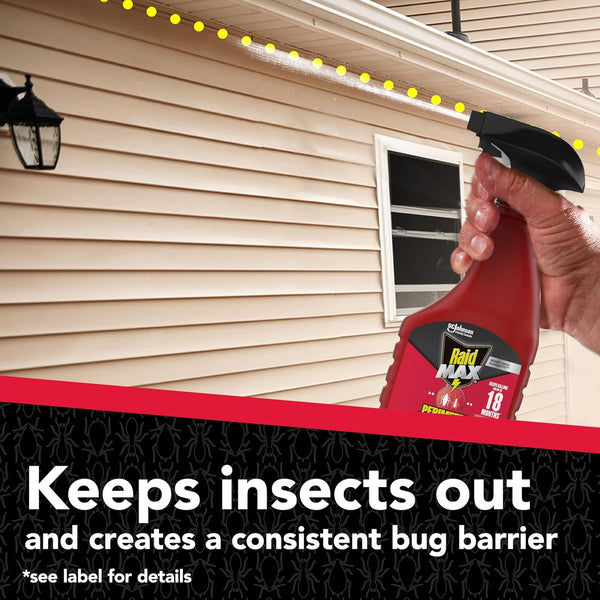 Max Perimeter Protection, Indoor & Outdoor Multi Insect Killer Spray - 1 pack - 22fl oz per pack - plus 3 My Outlet Mall Resealable Storage Pouches