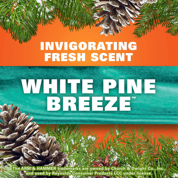 Ultra Strong 33-gallon Trash Bags, Large Trash Bags, Black, White Pine Breeze Scent - 2 packs - 40 count per pack - plus 3 My Outlet Mall Resealable Storage Pouches