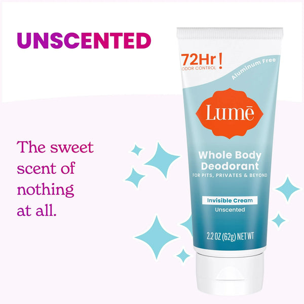 Whole Body Women’s Deodorant Invisible Cream Aluminum Free, Unscented - 1 pack - 2.2 oz per pack - plus 3 My Outlet Mall Resealable Storage Pouches