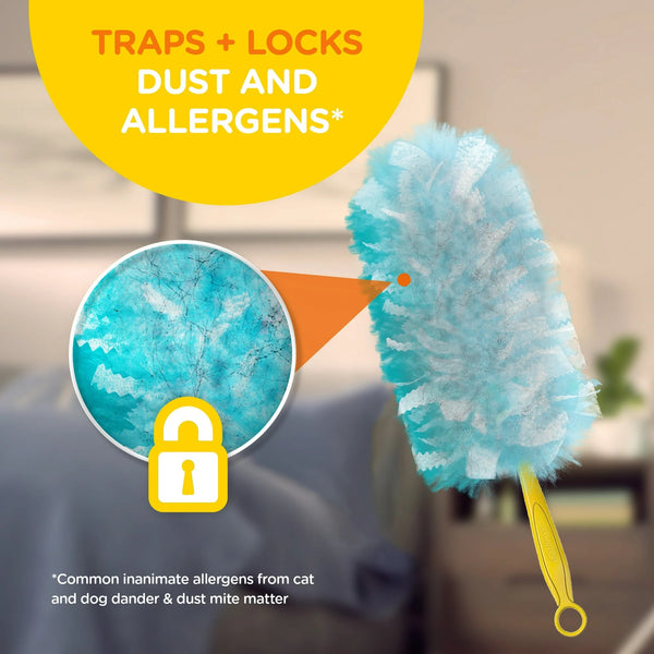 Dusters Refill for Cleaning, Feather & Microfiber Duster Alternative, Gain - 2 packs - 10 count per pack plus 3 My Outlet Mall Resealable Storage Pouches