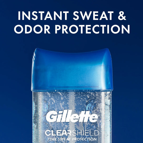 Clear Gel Antiperspirant and Deodorant for Men Tropical Breeze Scent - 3 packs - 3.8 oz per pack - plus 3 My Outlet Mall Resealable Storage Pouches