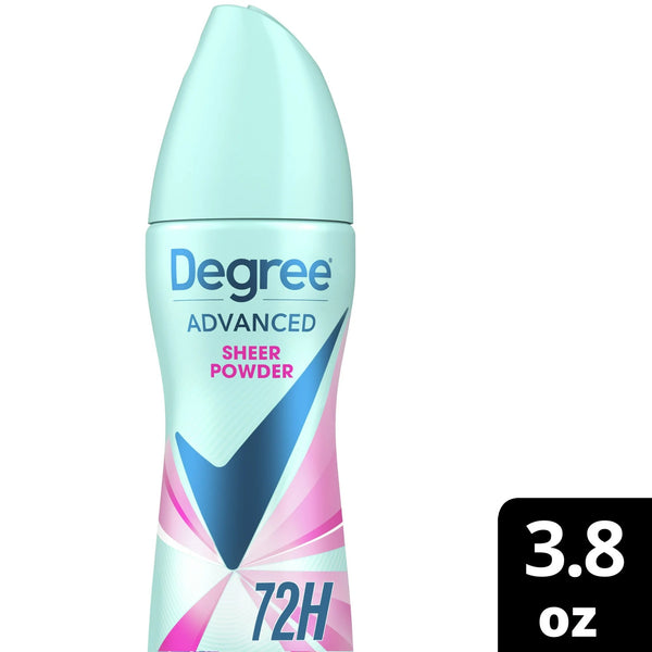 Advanced Long Lasting Women's Antiperspirant Deodorant Dry Spray, Sheer Powder - 3 packs - 3.8 oz per pack - plus 3 My Outlet Mall Resealable Storage Pouches