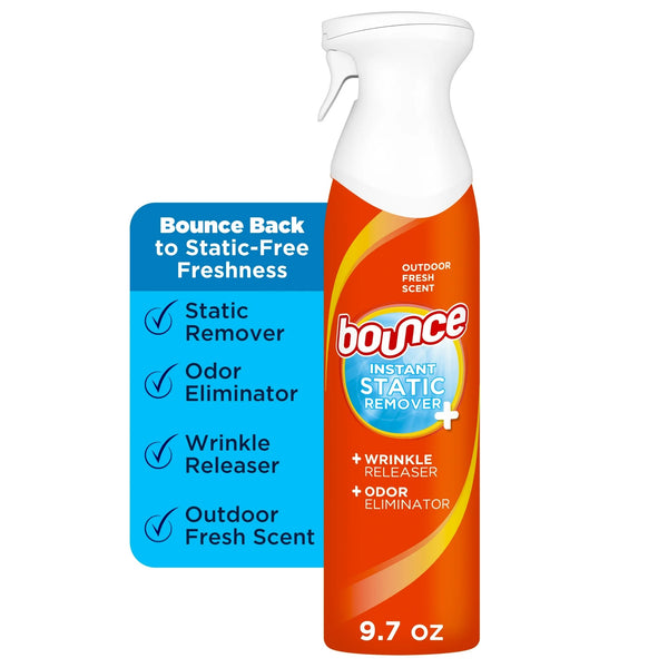 Rapid Touch-Up 3 in 1 Static Remover, Wrinkle Releaser, Fabric Refreshing Odor Eliminator, Fresh Scent - 2 packs - 9.7 oz per pack  plus 3 My Outlet Mall Resealable Storage Pouches