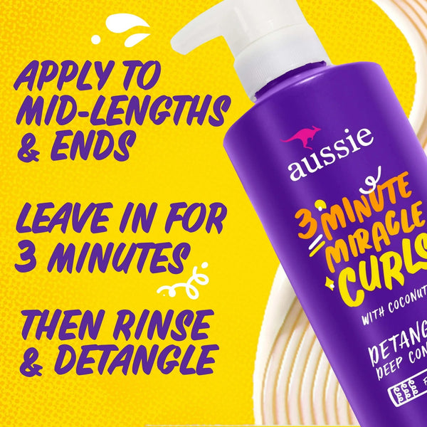 3 Minute Miracle Curls Conditioner, for All Hair Types, Paraben Free - 2 packs - 16Fl oz per pack - plus 3 My Outlet Mall Resealable Storage Pouches