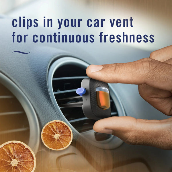 Auto Car Air Freshener, Odor-Fighting Car Vent Clip, Bourbon & Orange, 2 Count - 1 pack - plus 3 My Outlet Mall Resealable Storage Pouches