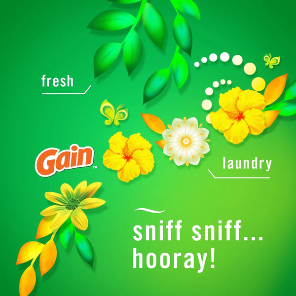 Bathroom Air Freshener, Small Spaces Odor-Fighting, Gain Original - 2 packs - plus 3 My Outlet Mall Resealable Storage Pouches