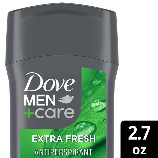 Men+Care Antiperspirant Deodorant Stick for Men Extra Fresh with Moisturizing Cream Citrus Scent - 2 packs - 2.7 oz per pack - plus 3 My Outlet Mall Resealable Storage Pouches