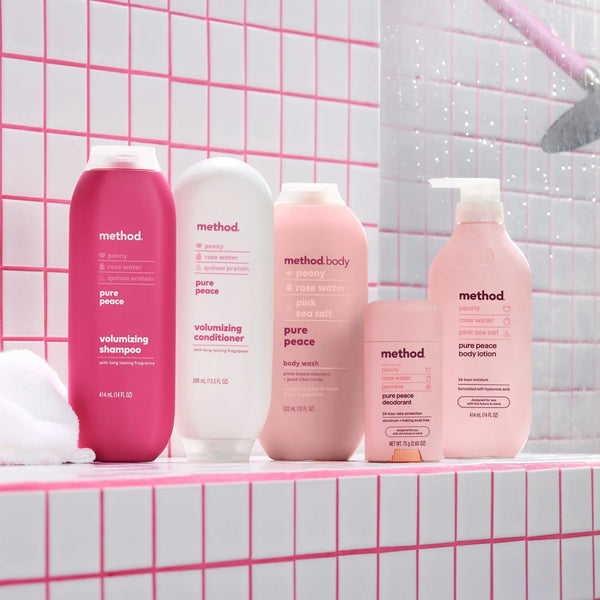 Volumizing Shampoo, Pure Peace - 1 pack - 14Fl oz per pack - plus 3 My Outlet Mall Resealable Storage Pouches