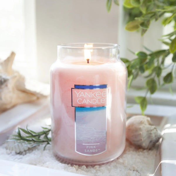Candle Pink Sands Original Large Scented Jar Candle - 1 pack - 22 oz per pack - plus 3 My Outlet Mall Resealable Storage Pouches