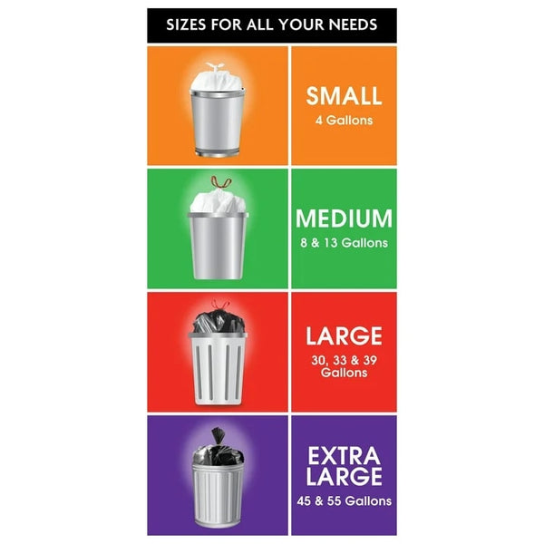 Strong Flex 13-Gallon Drawstring Tall Kitchen Trash Bags, Lavender Fields - 1 pack - 40 Count per pack - plus 3 My Outlet Mall Resealable Storage Pouches