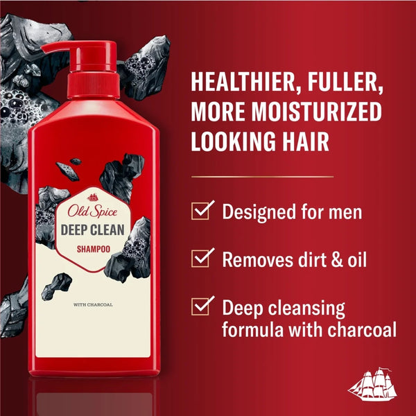Volcano Charcoal Shampoo for Men, All Hair Types - 1 pack - 21.9Fl oz per pack - plus 3 My Outlet Mall Resealable Storage Pouches
