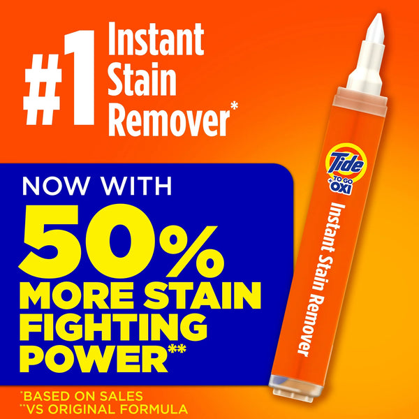 To Go Instant Laundry Stain Remover Pen and Spot Cleaner, Travel and Pocket Size Stain Stick - 1 pack - 0.33 fl oz per pack - plus 3 My Outlet Mall Resealable Storage Pouches